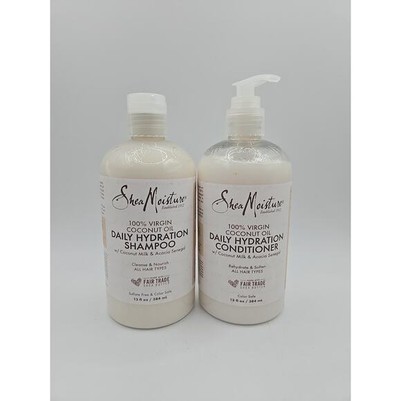 Shea Moisture Coconut Oil Hair Care Set 2PC Shampoo Conditioner Curly Natural - Picture 1 of 3